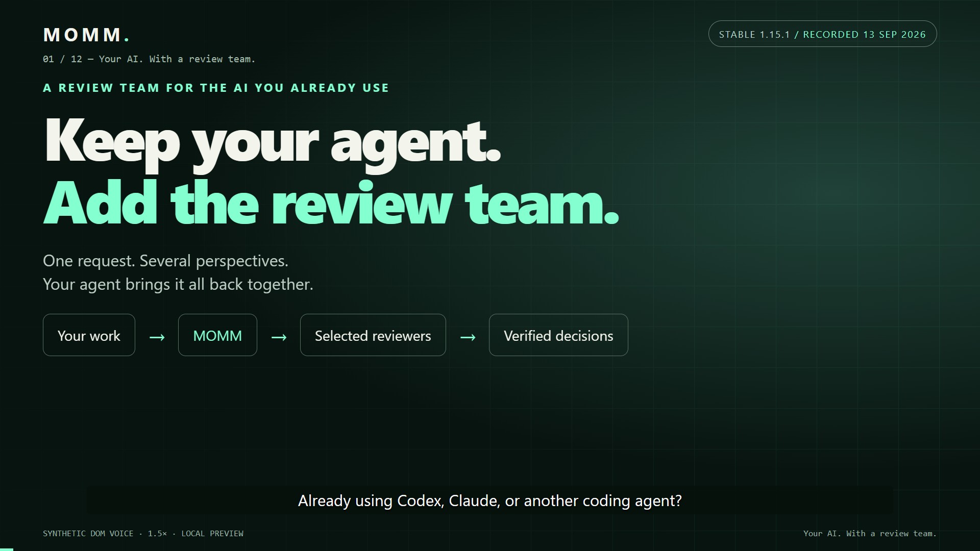 Keep your agent. Add the review team.